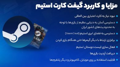 خرید گیفت کارت استیم ارزان از بهترین سایت گیفت کارت ایران