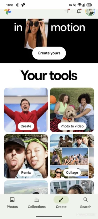 ویژگی نانو بانانا در اپلیکیشن گوگل فوتوز