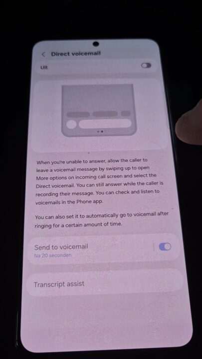 ویژگی دایرکت ویس‌میل برنامه تلفن در رابط کاربری One UI 8.5