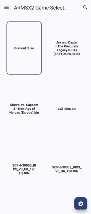 محیط برنامه شبیهساز ARMSX2