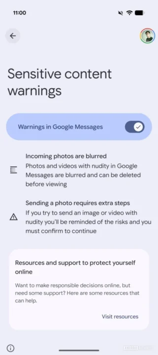 قابلیت فعالسازی سرویس هشدار محتوای جدید گوگل