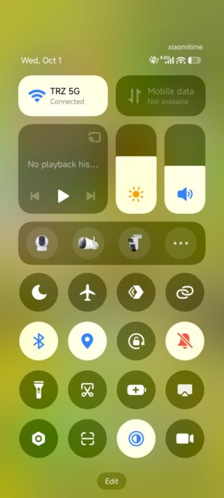 مرکز کنترل HyperOS 3