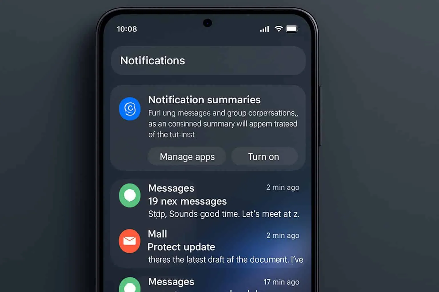 قابلیت خلاصهکردن اعلانها در One UI 8.5