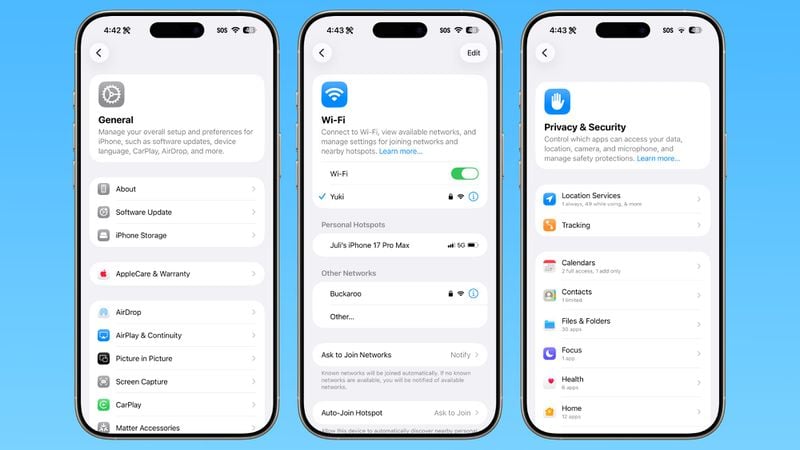 تغییرات ظاهری در تنظیمات و صفحه اصلی