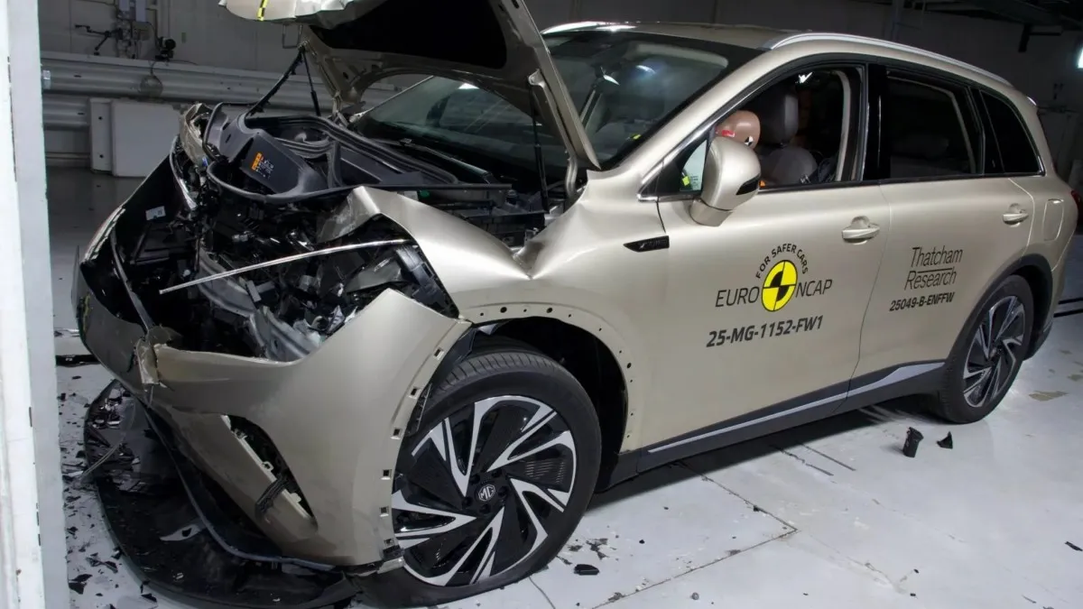 تست تصادف شاسی بلند تمامبرقی MG S6 EV