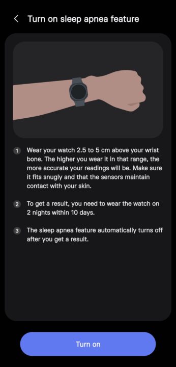 فعالسازی ویژگی آپنه خواب ساعت هوشمند سامسونگ در برنامه سامسونگ هلث