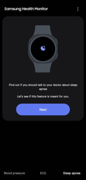 فعالسازی ویژگی آپنه خواب ساعت هوشمند سامسونگ در برنامه سامسونگ هلث