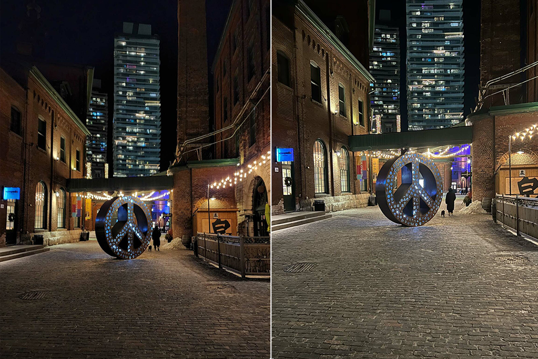 مقایسه کیفیت عکس برداری در شب با گوشی سامسونگ