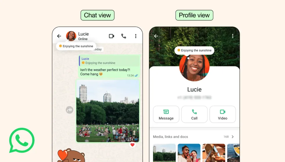 بازطراحی بخش about واتساپ