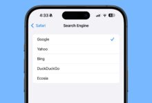 تنظیمات انتخاب موتور جستجو اپل در ios 26.2