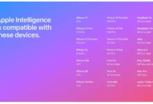 صفحه پشتیبانی دستگاه‌های اپل از هوش‌مصنوعی