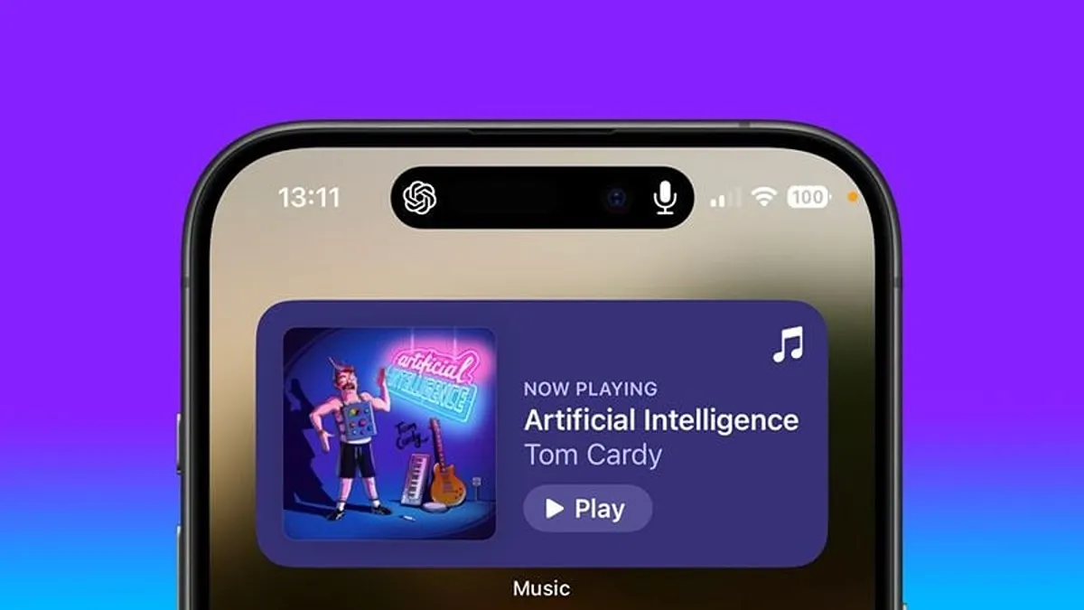 فعال شدن چتجیپیتی در جزیره پویا آیفون