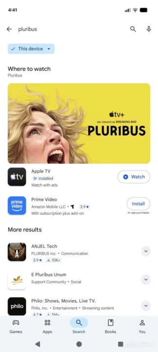 قابلیت Where to Watch گوگل پلی