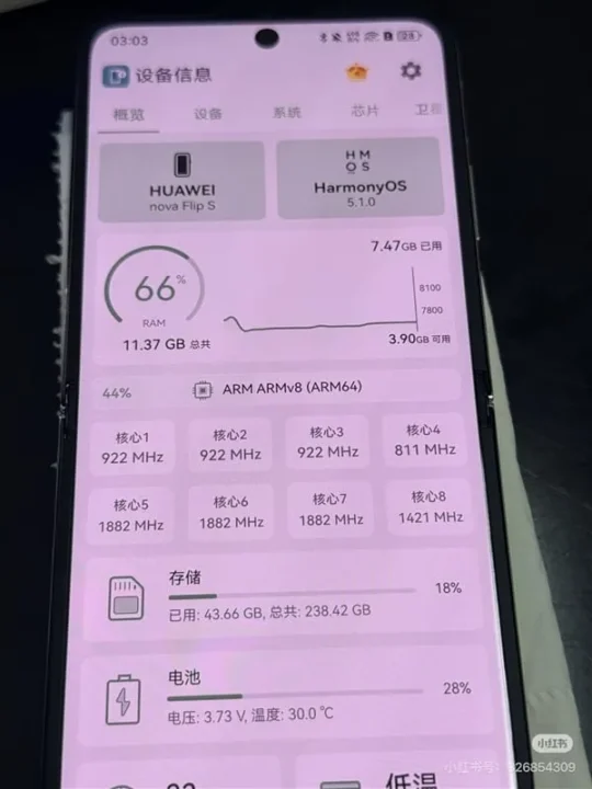 مشخصات نرمافزاری نوا فلیپ s هواوی