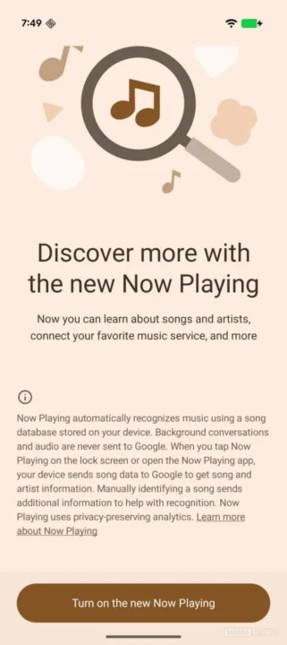 ویژگی در حال پخش موسیقی به گوشیهای پیکسل رسید