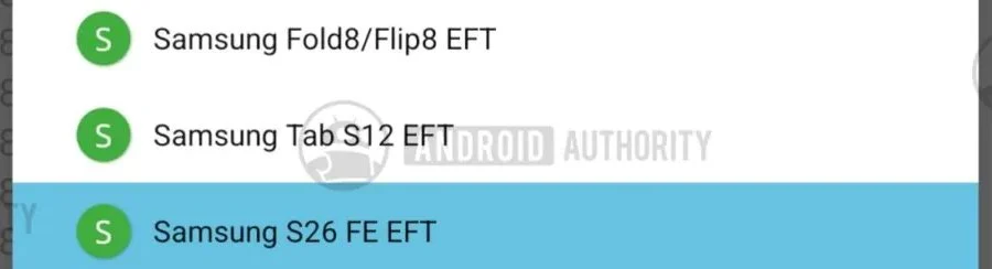 گلکسی S26 FE و گلکسی تب S12 در لیست گوگل